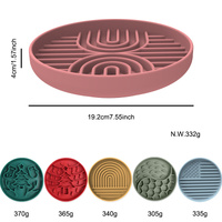 Red Silicone Slow Feeder Bowl for Dogs - Anti-Choking Christmas-Themed Lick Mat thumbnail
