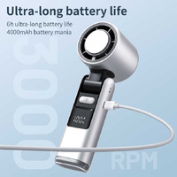 Black Portable Handheld High-Speed Cooling Fan - Perfect for Outdoor Camping thumbnail