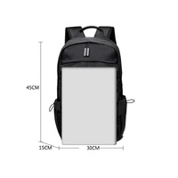 Sky Blue Business Casual Laptop Backpack with USB Charging Port - Travel, Work, and Student Use thumbnail