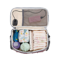 Pink Stroller Organizer Bag - Multi-Functional Baby Bag with Touchscreen Window, USB Port, and Bottle Holders thumbnail