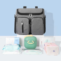 Grey Universal Stroller Organizer Bag - Multi-Pocket Hanging Storage Bag for Baby Essentials thumbnail