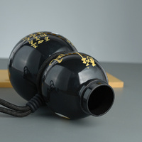 750ml Inspired Gourd Water Purple Plastic Bottle - Stylish Chinese-Inspired Flask with Yin-Yang Design thumbnail