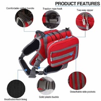 Red Dog Tactical Backpack Harness - Adjustable Outdoor Camouflage Saddle Bag for Dogs thumbnail