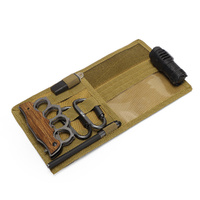 Khaki Car Sun Visor Organizer - Tactical Molle Storage Panel with Multi-Pocket Design thumbnail