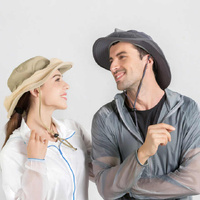 Navy Blue Outdoor Mosquito Net Hat - Sun Protection and Insect Repellent Bucket Hat thumbnail