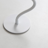 Corrugated Black Lamp Cap Elegant Curved Stem Mushroom Desk Lamp - Adjustable LED Table Light thumbnail