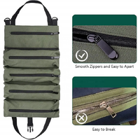 Black 5-Pocket Roll-Up Tool Bag Organizer thumbnail
