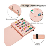 White Felt Storage Book for Shoe Charms and Pin Collectibles, Durable Organizer thumbnail