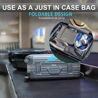 Grey Large Foldable Travel Duffel Bag with Shoe Compartment and Carry Pouch - Lightweight, Durable, and Spacious thumbnail