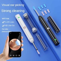 Black Smart Visual Ear Cleaner with 7 Silicone Tips and Type-C Charging Cable thumbnail