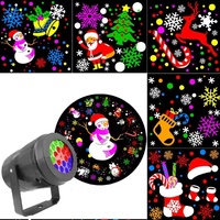 LED Snowflake Projector Light - 7-Color Rotating Christmas & Holiday Decoration Laser Stage Light, 16 Patterns for Festive Decor thumbnail