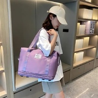Light Purple Large Capacity Travel Bag with Expandable Design, Waterproof & Wet-Dry Separation, 360° Spinner Wheels - Ideal for Students, Business, an thumbnail