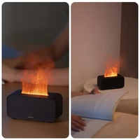 Black Timing Simulation Aroma Diffuser Usb Household Flame Humidifier Aromatherapy Machine Spray Air Flame Humidifier Diffuser thumbnail