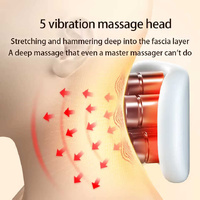 White Portable Electric Neck Massager – Intelligent Pulse Therapy with Heat and 4 Massage Heads thumbnail