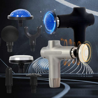 Purple Mini 4-Head Deep Tissue Massage Gun - Portable Wireless Fascia Gun for Muscle Relaxation with Cold & Heat Therapy, LCD Display thumbnail