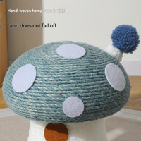 Blue Durable Mushroom Cat Scratching Post - Anti-Slip, No Debris Cat Scratch Pad with Sofa Protection for Small Cats thumbnail