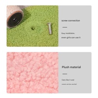 Pink Compact Cat Climbing Frame with Dual-Level Sisal Posts and Playful Design – Perfect for Scratching and Jumping thumbnail