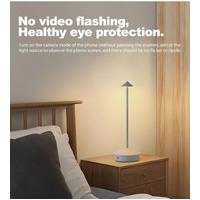 Brown Modern Minimalist Aluminum LED Mushroom Night Light - Creative Bedside Atmosphere Lamp for Dining Room and Bedroom thumbnail