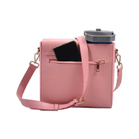 Blue Portable Beverage Bottle Cup Holder Bag | Trendy Crossbody Design for Daily Commute(No water cup) thumbnail