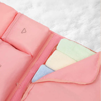 Dark Pink Travel Storage Organizer Bag - Multi-Compartment Lightweight Foldable Luggage Organizer for Clothes, Underwear, and Accessories - Portable a thumbnail