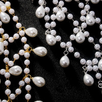 Silver Bohemian Pearl Net Headband – Vintage Mesh Hair Accessory for Women | Elegant Faux Pearl Bridal Hairpiece thumbnail