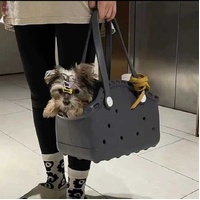 Blue Portable EVA Pet Handbag - DIY Custom Decoration Carrier for Small Pets, Beach, and Outdoor Use (Large Capacity) thumbnail