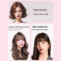 Beige Portable foldable cordless hair straightener with ionic technology, compact travel design, and quick and easy USB charging thumbnail