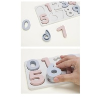 Colorful Silicone Early Learning Number Puzzle Board for Kids – Food-Grade Silicone, Safe and Durable, Montessori Educational Toy thumbnail
