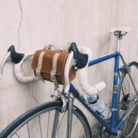 Brown Vintage Bicycle Handlebar Bag – Universal Front & Rear Bike Accessory for Commuting and Cycling thumbnail