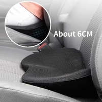 Khaki Mini Car Seat Cushion - Memory Foam Height-Boost Cushion with Removable Mesh Cover - Driver Seat Pad for All Seasons thumbnail