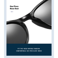 Black Stylish Polarized Sunglasses for Men and Women – UV Protection, Lightweight Design, Trendy Sunglasses for Outdoor Activities thumbnail