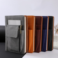 Orange A5 Multi-Functional PU Leather Notebook with Pockets - Office Planner and Journal thumbnail