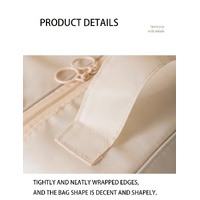 2 Pcs Off White Waterproof Foldable Travel Shoe Storage Bag, Three-Layer Design Shoe Organizer, Portable Shoe Pouch for Trips thumbnail