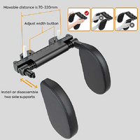 Light Brown Adjustable 3D Memory Foam Car Seat Headrest with Side Support, Universal Neck Pillow for Travel Comfort thumbnail