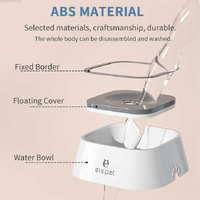 Blue Anti-Spill Floating Pet Water Bowl for Dogs and Cats - 1L Capacity, Splash-Proof and Anti-Wet Mouth Design thumbnail