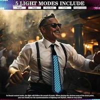 Style 06 LED Sound-Activated Glowing Tie - Party Performance Accessory with Adjustable Light Patterns(Batteries not included, self-provided) thumbnail