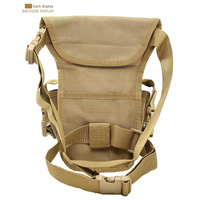 Khaki Tactical Outdoor Leg Bag - 900D Durable Multi-Layer Waist Pack for Cycling, Fishing, and Security thumbnail