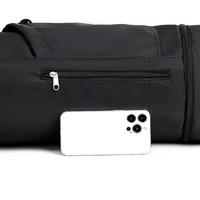 Black Durable Yoga Mat Carry Bag – Multi-Functional Fitness Backpack with Wet Pocket(Mugs are filming props, not included) thumbnail