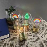 Smiley Face Shape Portable USB Rechargeable LED Bulb - Night Light & Festive Decor thumbnail