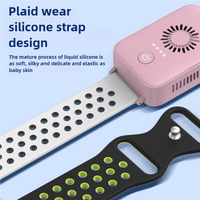 Black Wearable Cooling and Heating Wristband - Mini Wearable Air Conditioner for Instant Heat or Cool Relief with USB Fast Charging thumbnail