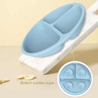 Pink 1525# Silicone Baby Feeding Set - Suction Plate, Bib, Cup & Utensils | BPA-Free Baby Tableware thumbnail