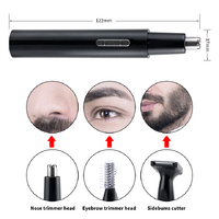 PRITECH TN-266 Multi-Functional Electric Hair Trimmer Kit - USB Rechargeable Grooming Set for Nose, Eyebrow, Beard, and Body Hair thumbnail