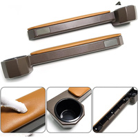 Toyota Land Cruiser FJ76/FJ79 Center Console and Door Armrest Cup Holder Set - Brown Leather thumbnail