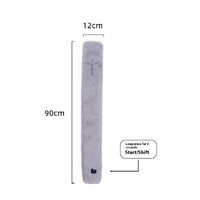 Black Adjustable Electric Heated Scarf with Plush Fabric - 3 Heat Settings thumbnail