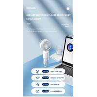 Portable 4-Speed Mini Spray Fan with Moisturizing Function - F2 White (2PCS) thumbnail