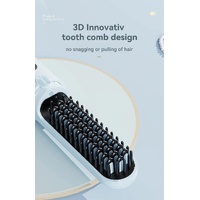 Cordless Hair Straightener Brush with Adjustable Temperature - Blue thumbnail