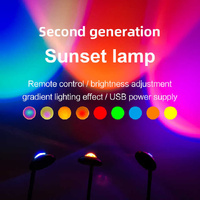 UFO RGB Sunset Projection Lamp with 16 Colors and Remote Control - Black thumbnail