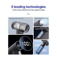 White Portable High-Speed Turbo Fan with 2000mAh Battery and Multiple Attachments thumbnail
