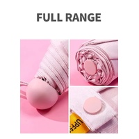 Black Compact 5-Fold Umbrella with UV Protection, Wind Resistance, and Travel-Friendly Design thumbnail