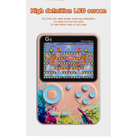 G5 Retro Handheld Game Console with 500 Classic Games - Sky Blue with gamepad thumbnail